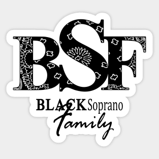 BSF blck bandana Sticker